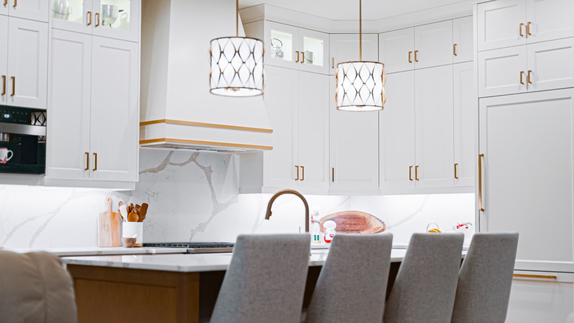 Modern prairie-style custom home at twilight